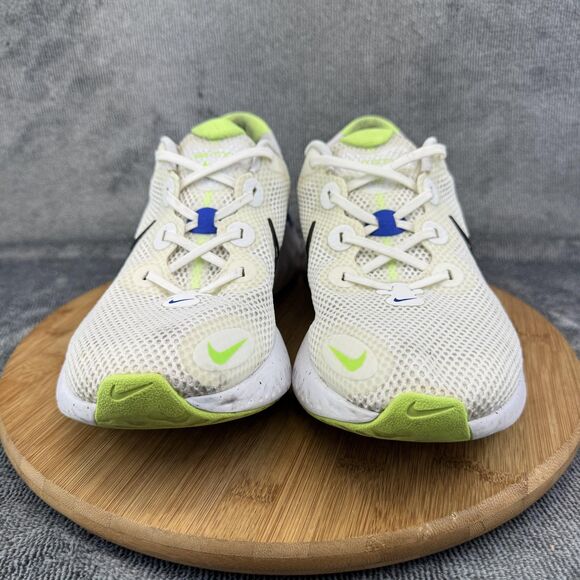 Nike Renew Run 2 Shoes Mens Size 11 White Volt Blue Running CW5844-100 - Picture 2 of 10